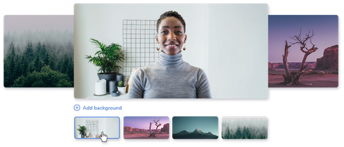8x8's video conferencing solution allows users to add virtual backgrounds